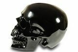 Realistic, Polished Obsidian Skull - Mexico #378721-3